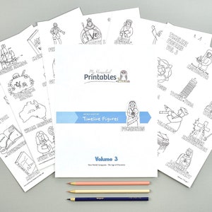Vol 3 || Printable World History Timeline Figures || New World-Age of Discovery || Works with Mystery of History || My Homeschool Printables