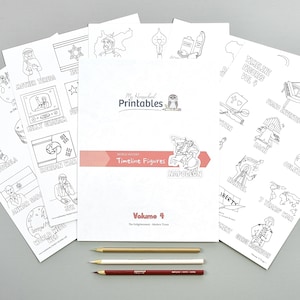 Vol 4 || Printable World History Timeline Figures || Enlightenment-Modern Times || Works with Mystery of History || My Homeschool Printables