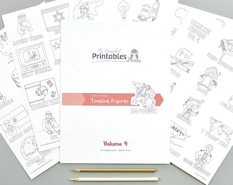 Vol 4 || Printable World History Timeline Figures || Enlightenment-Modern Times || Works with Mystery of History || My Homeschool Printables