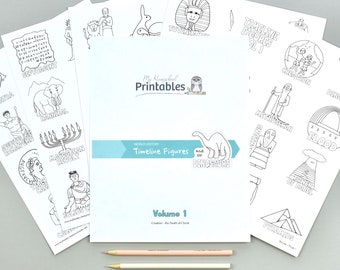 Vol 1 || Printable World History Timeline Figures || Creation - Death of Christ || Works with Mystery of History || My Homeschool Printables