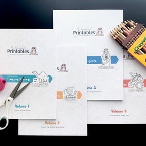 History Timeline Figures **Vols 1-4**  ||  Printable World History Timeline Figures || Creation - Modern Times || My Homeschool Printables