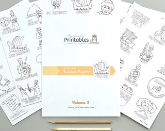 Vol 2 || Printable World History Timeline Figures || Pentecost - Fall of Western Roman Empire || My Homeschool Printables