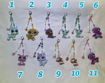 LPS Keychains Littlest Pet Shop Beaded Bag Charms - Customs Available ...