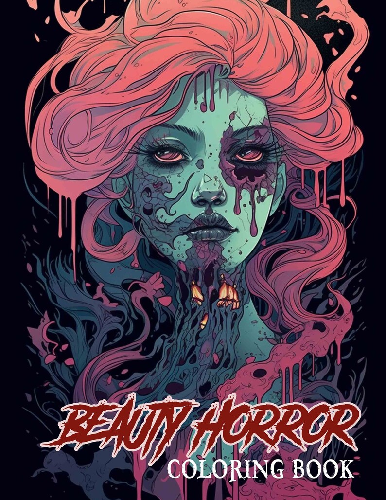 Beauty Horror Coloring Book Pages Digital Files Download - Etsy