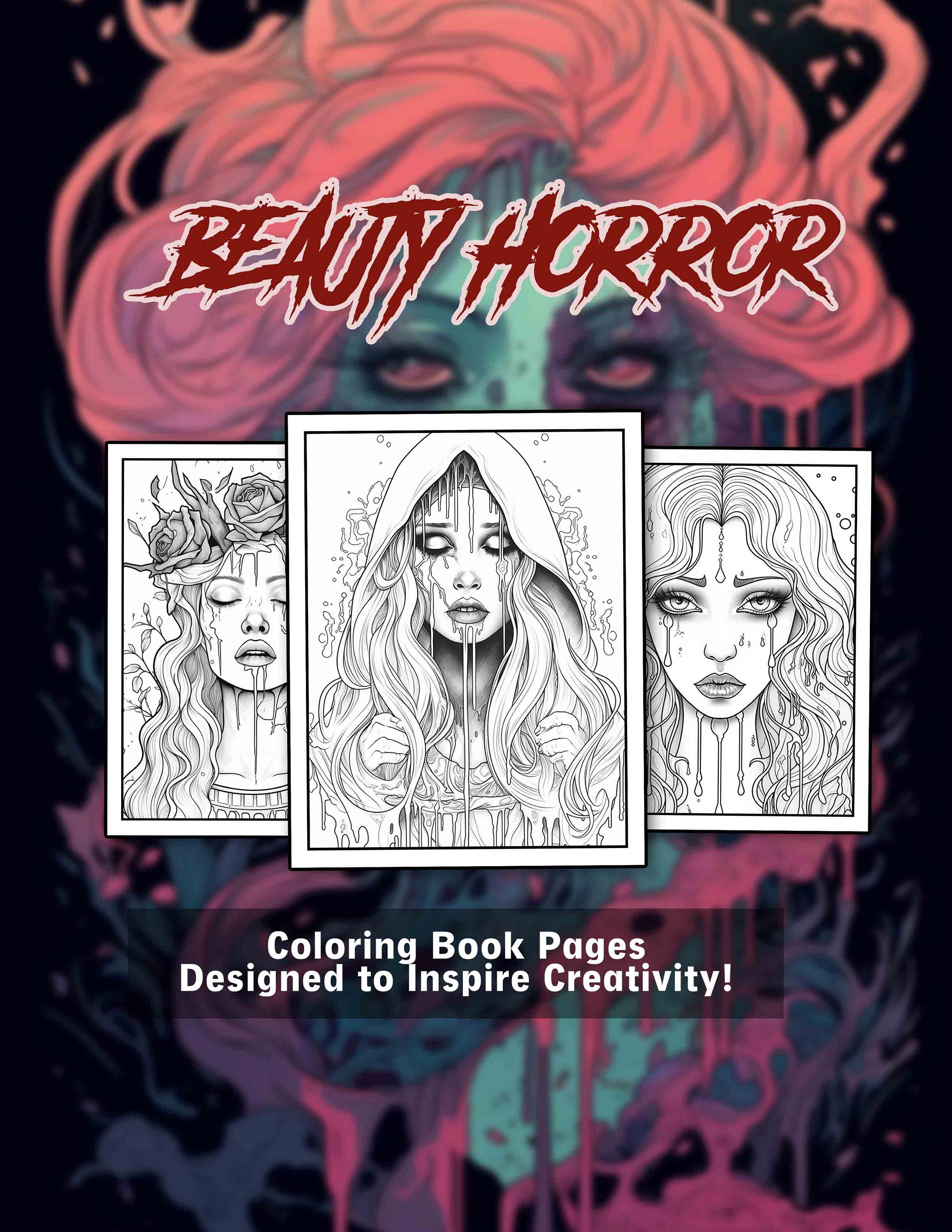 Beauty Horror Coloring Book Pages Digital Files Download - Etsy