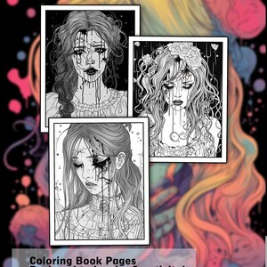 Beauty Horror Coloring Book Pages Digital Files Download - Etsy