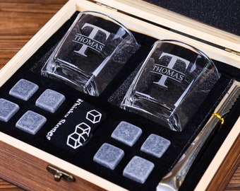 Personalisiertes Whiskyglas-Set mit Holzbox, Geschenk für den Trauzeugen, Geschenk für den besten Mann, Heiratsantrag für den Trauzeugen, Geschenk für den Freund, Geschenke für Männer