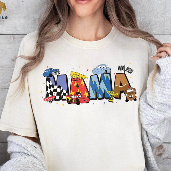Lightning McQueen Mama Shirt, Disney Cars Mom Tee, Pixar Mother's Day T-shirt, Piston Cup Shirt, Disney Cars Land Shirt
