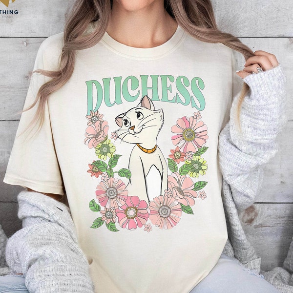 The Aristocats Duchess Floral Retro Shirt, Marie Thomas O'Malley Berlioz Toulouse Shirt, Family Vacation Shirt, Great Gift Ideas For Women