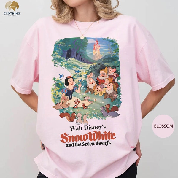 Retro 90s Disney Snow White Shirts, Disney Character Shirt, Retro Snow White And The Seven Dwarfs Shirt, Disney Shirts