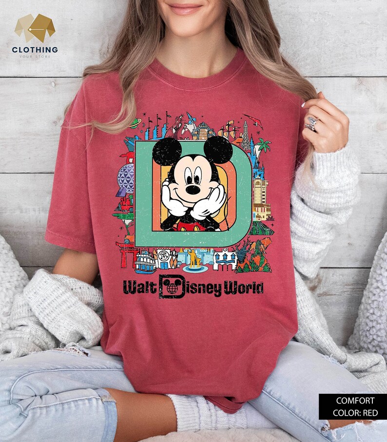 Retro Mickey Minnie Walt Disney World Shirt, Disney Couple Shirts, Walt