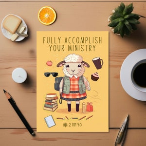 Cumplir plenamente con su ministerio Tarjeta de felicitación, Tarjeta de los TJ, Año nuevo de servicio, Escuela de pioneros, Tarjeta de los TJ