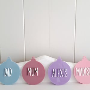 Christmas Acrylic Personalised Baubles