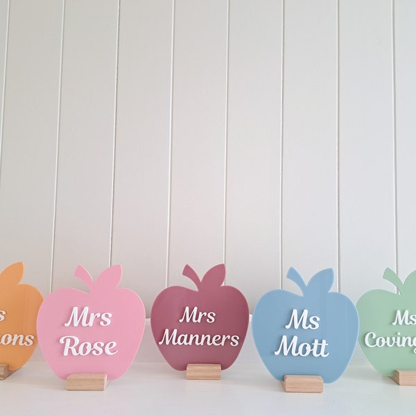 Personalised Teacher Desk Plaque and Stand