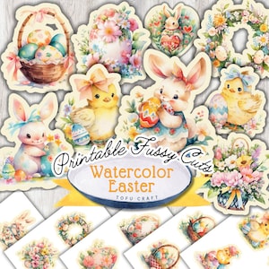 wählerische Osterdekoration für Ostern Junk Journal und Planer