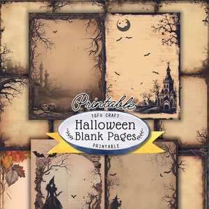 Vintage Halloween Digital Paper – Printable Ephemera for Junk Journals ...