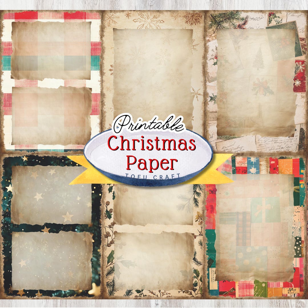Christmas Junk Journal Printable Pages, A4 Scrapbook Paper (digital ...