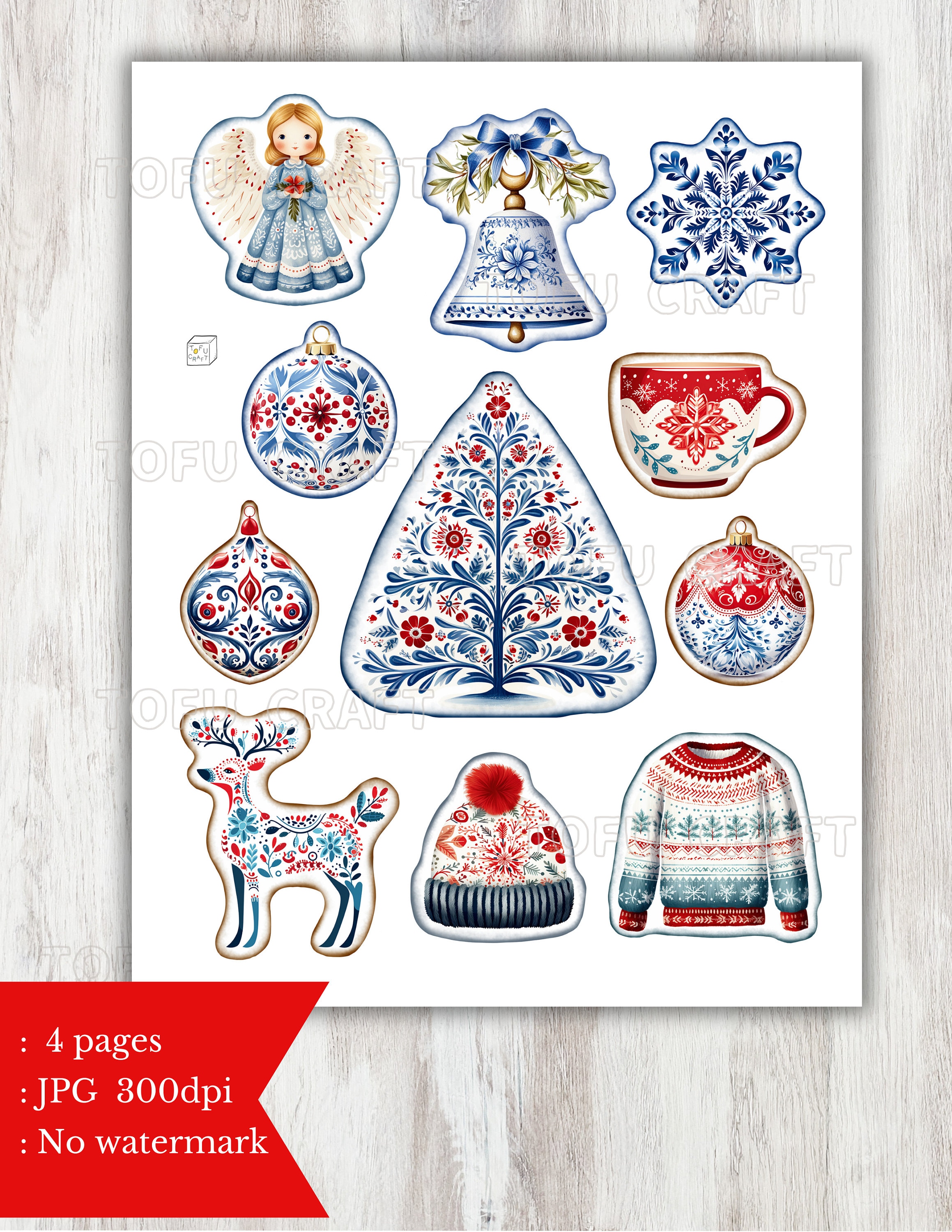 Scandinavian Christmas 2023 Printable - Il Fullxfull.5408558889 Suzt 