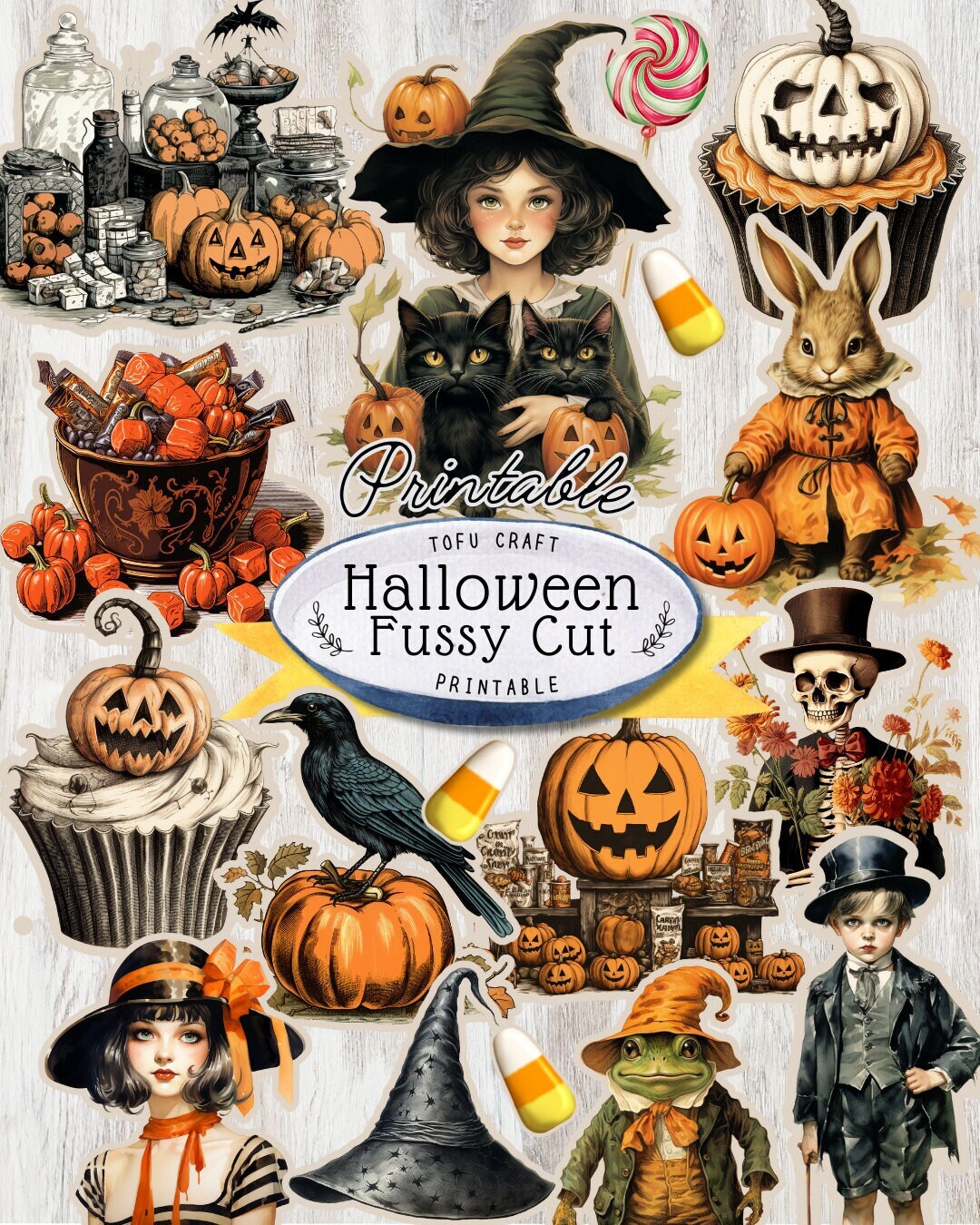 Halloween Stickers Sheet, Halloween Printable Stickers, Fall Planner ...