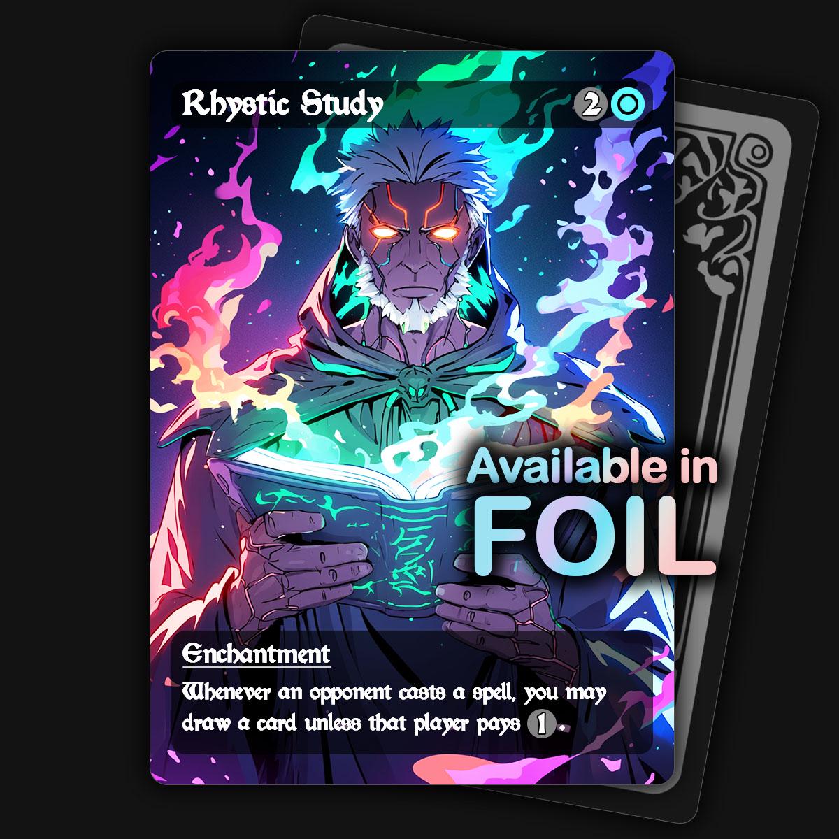 Final Fantasy Crossover MTG Rhystic Study X Lulu | Magic: The Gathering (MTG)  & Final Fantasy Alternate Art Collaboration Card Rhystic Tutor