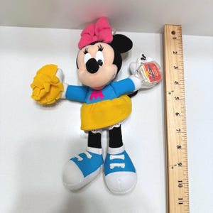 Nuevo peluche de Minnie Mouse animadora de Disney Mattel Star Bean Half-time, color azul, 23 cm (9 pulgadas) imagen 6