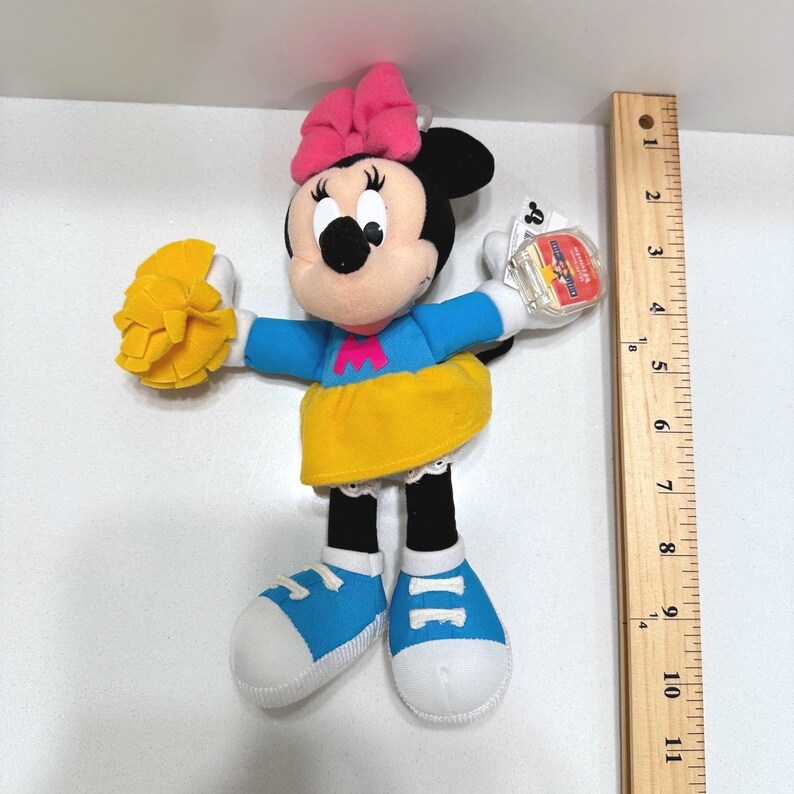 Nuevo peluche de Minnie Mouse animadora de Disney Mattel Star Bean Half-time, color azul, 23 cm (9 pulgadas) imagen 6