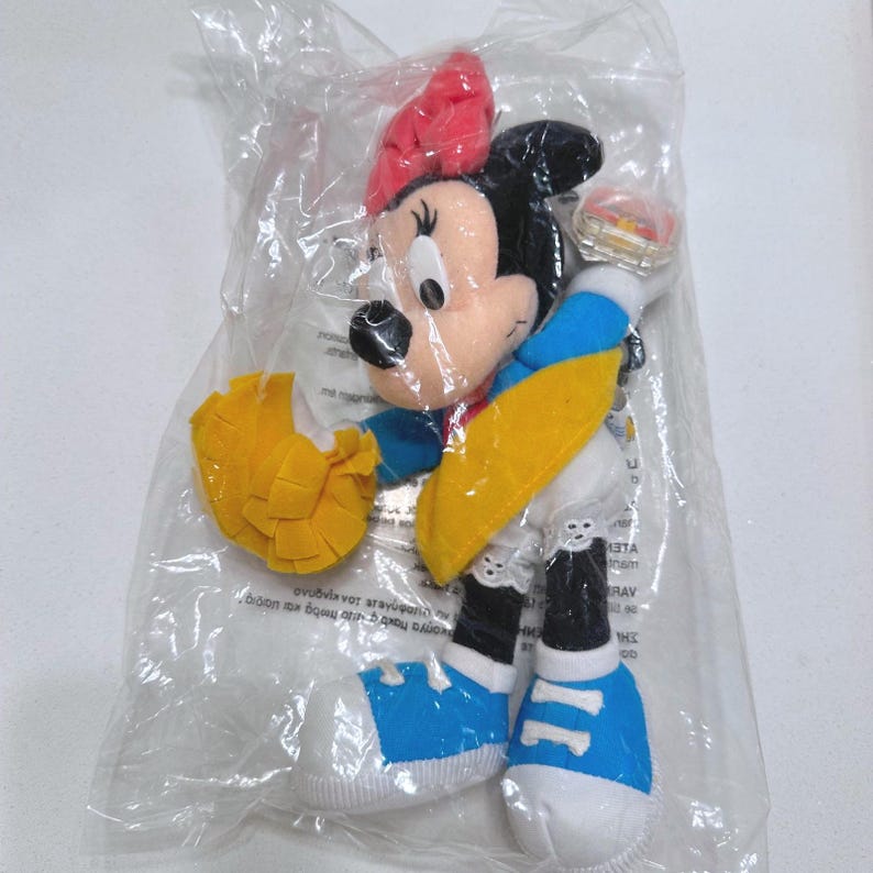 Nuevo peluche de Minnie Mouse animadora de Disney Mattel Star Bean Half-time, color azul, 23 cm (9 pulgadas) imagen 8