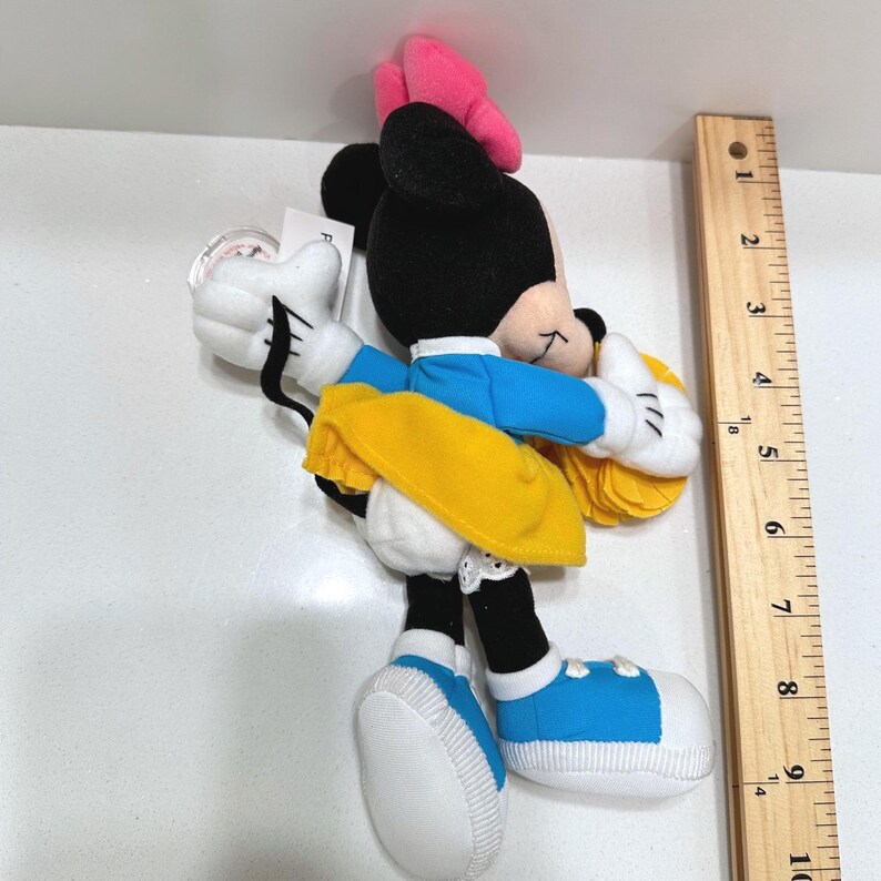 Nuevo peluche de Minnie Mouse animadora de Disney Mattel Star Bean Half-time, color azul, 23 cm (9 pulgadas) imagen 7