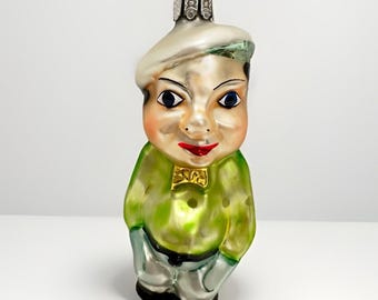Christopher Radko Glass Ornament Man Blauw Booty Broek Groen Shirt Hoed Kerst