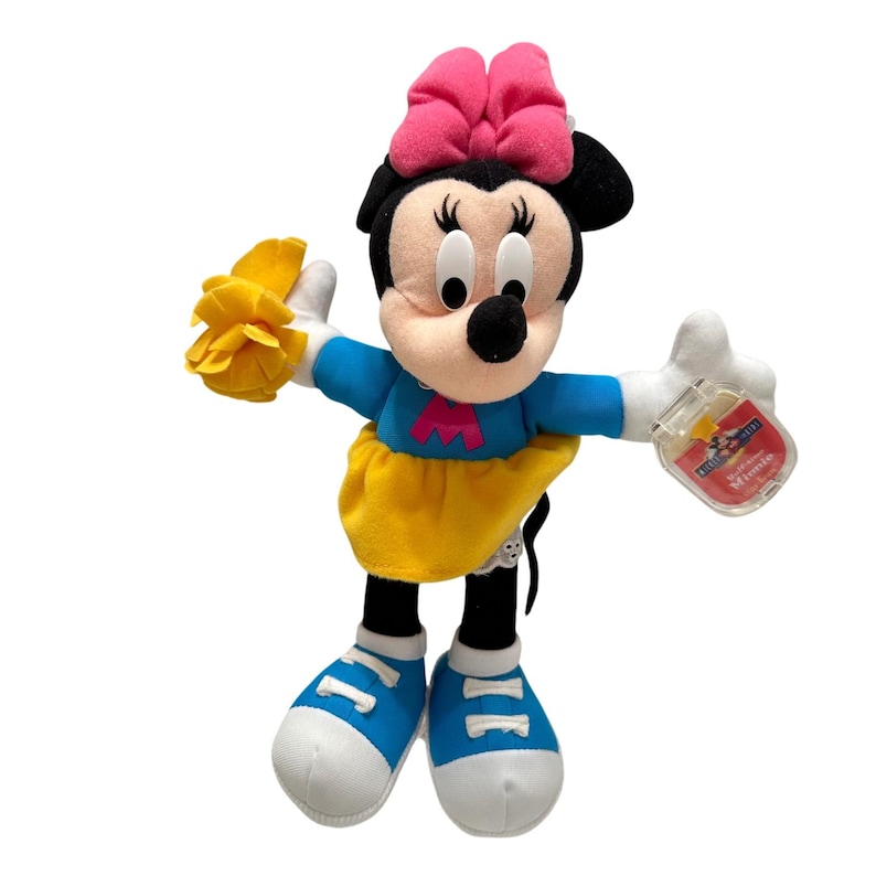 Nuevo peluche de Minnie Mouse animadora de Disney Mattel Star Bean Half-time, color azul, 23 cm (9 pulgadas) imagen 1