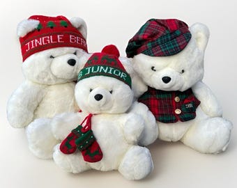 Harrods 1986 Christmas Bear - Snowy - With Tag Full Size 13