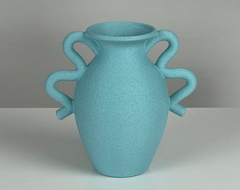 Medusa Table Vase in Aquamarine | Minimalist Home Decor | 3D Printed | Australian Made | Dry Flower Vase | Housewarming Gift