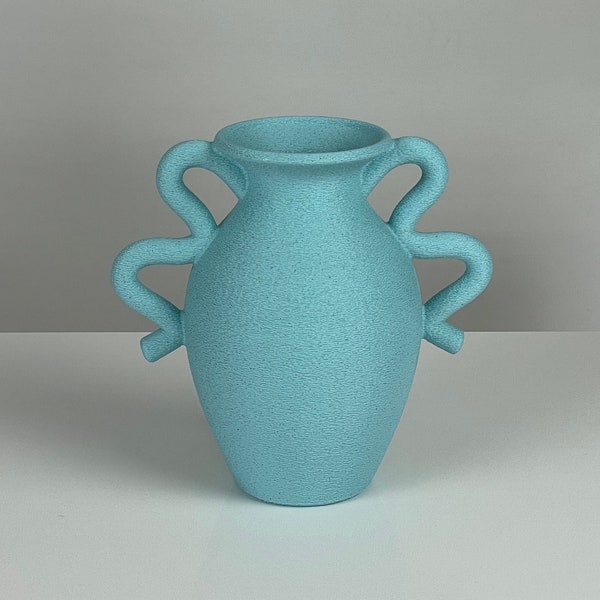 Medusa Table Vase in Aquamarine | Minimalist Home Decor | 3D Printed | Australian Made | Flower Vase | Aquamarine Vase | Housewarming Gift