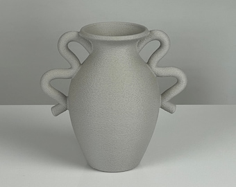 Medusa Table Vase in Stone Grey | Minimalist Home Decor | 3D Printed | Australian Made | Dry Flower Vase | Housewarming Gift