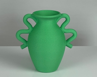 Medusa Table Vase in Green | Minimalist Home Decor | 3D Printed | Australian Made | Dry Flower Vase | Housewarming Gift