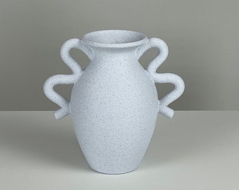 Medusa Table Vase in Arctic White | Minimalist Home Decor | 3D Printed | Australian Made | Dry Flower Vase | Housewarming Gift