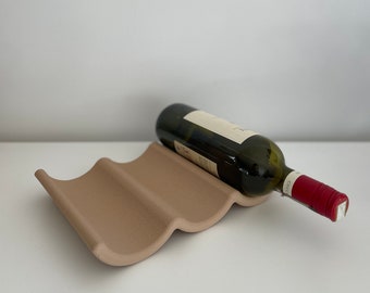 Bordeaux Wine Rack in Natural Tan | Minimalist Home Decor | 3D Printed | Australian Made | Housewarming Gift