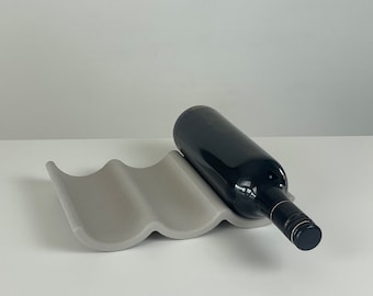 Bordeaux Wine Rack in Stone Grey | Minimalist Home Decor | 3D Printed | Australian Made | Housewarming Gift