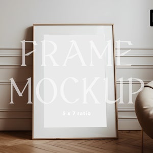 frame mockup, matte, interior mockup, living room, simple, luxury, Victorian, classic, wood frame mockup, 5x7 ratio ISO, DIN, V13