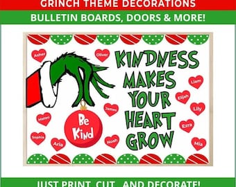 Christmas Kindness Bulletin Board  Decor & Activity - INSTANT DOWNLOAD PDF Digital Files - Classroom, Office, Desk, Doors