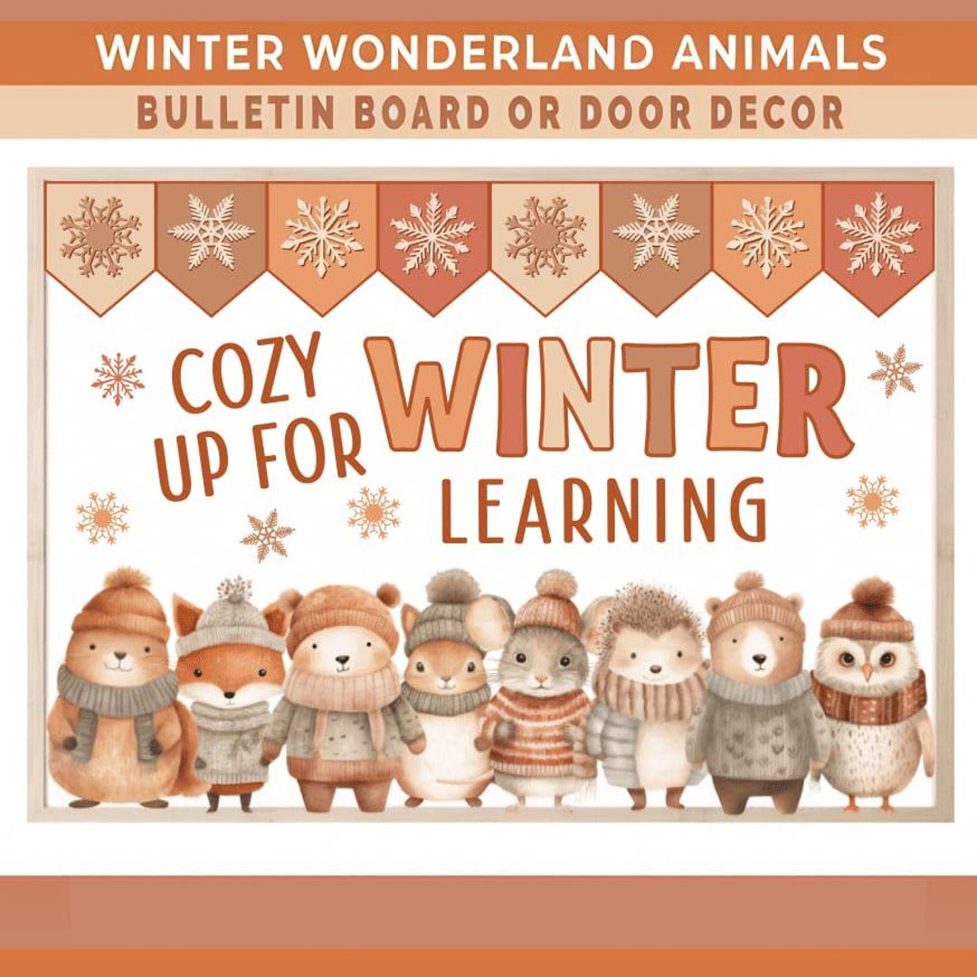 Cute Winter Animals School Bulletin Board Printable Decorations Kit -  INSTANT DOWNLOAD PDF Files! Great for Classroom, Library and More! - Etsy