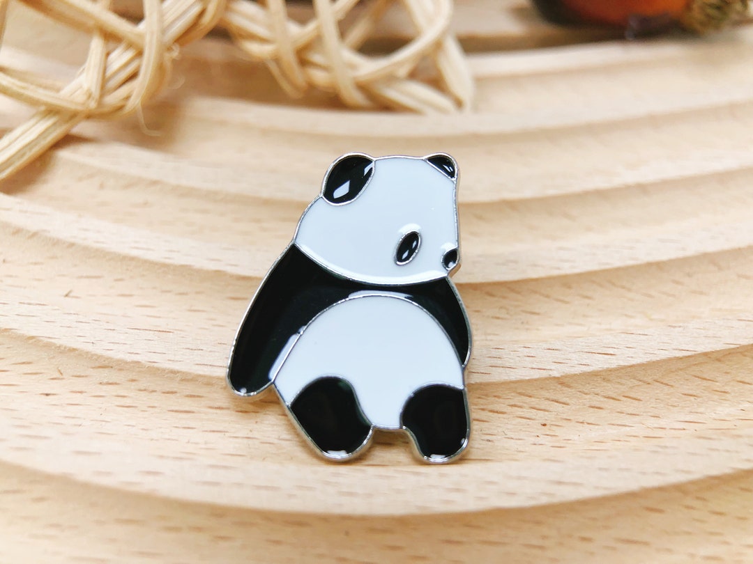 Panda Enamel Pin Animal Lapel Pin Badge Funny Hat Pins Cute Etsy