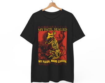 My Flesh Made Cheese Funny Vintage Japanese Rat T-Shirt