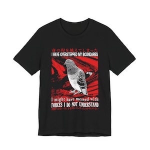Jag har överskridit mina gränser, duv-T-shirt | Rolig vintage japansk Jag kanske har mixtrat med krafter jag inte förstår