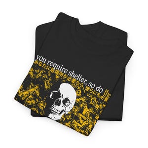 Let The Bees In Funny Vintage Japanese Skeleton T-Shirt image 2