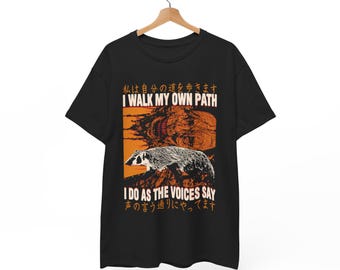 I Walk My Own Path Badger Vintage Japanese T-Shirt