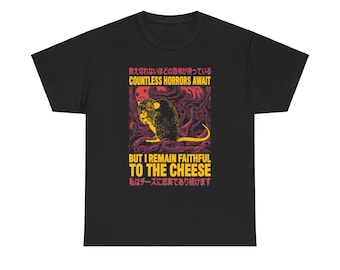 Faithful to the Cheese Japanese Horror Rat T-Shirt