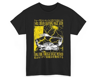 I Will Obtain Lightning Magic Soon Funny Vintage Japanese Crab T-Shirt