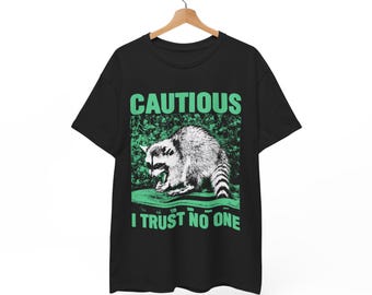 Försiktig tvättbjörn T-shirt