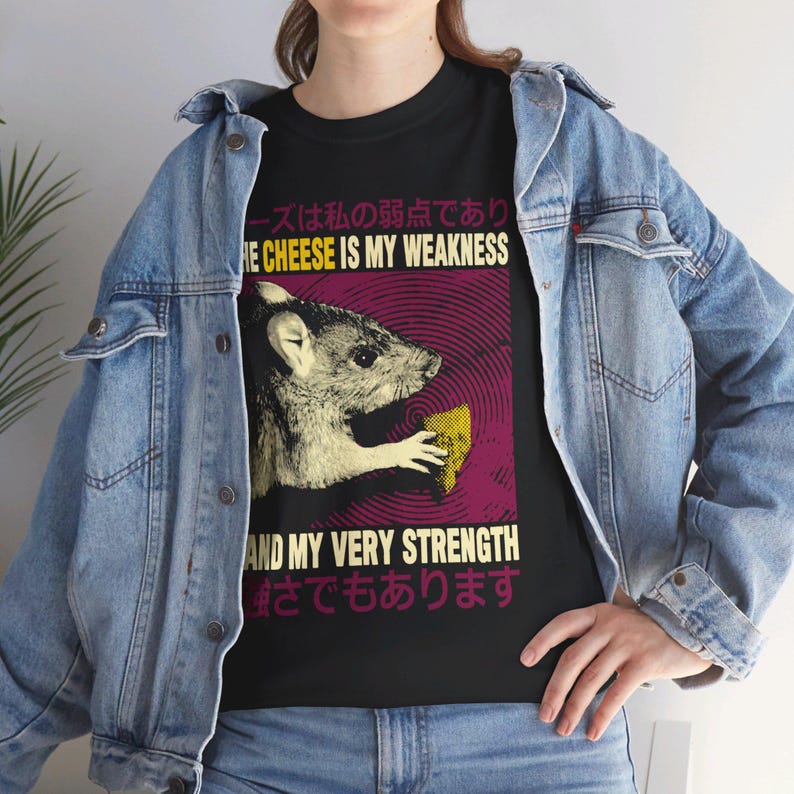 The Cheese is My Weakness Rat T-Shirt image 3